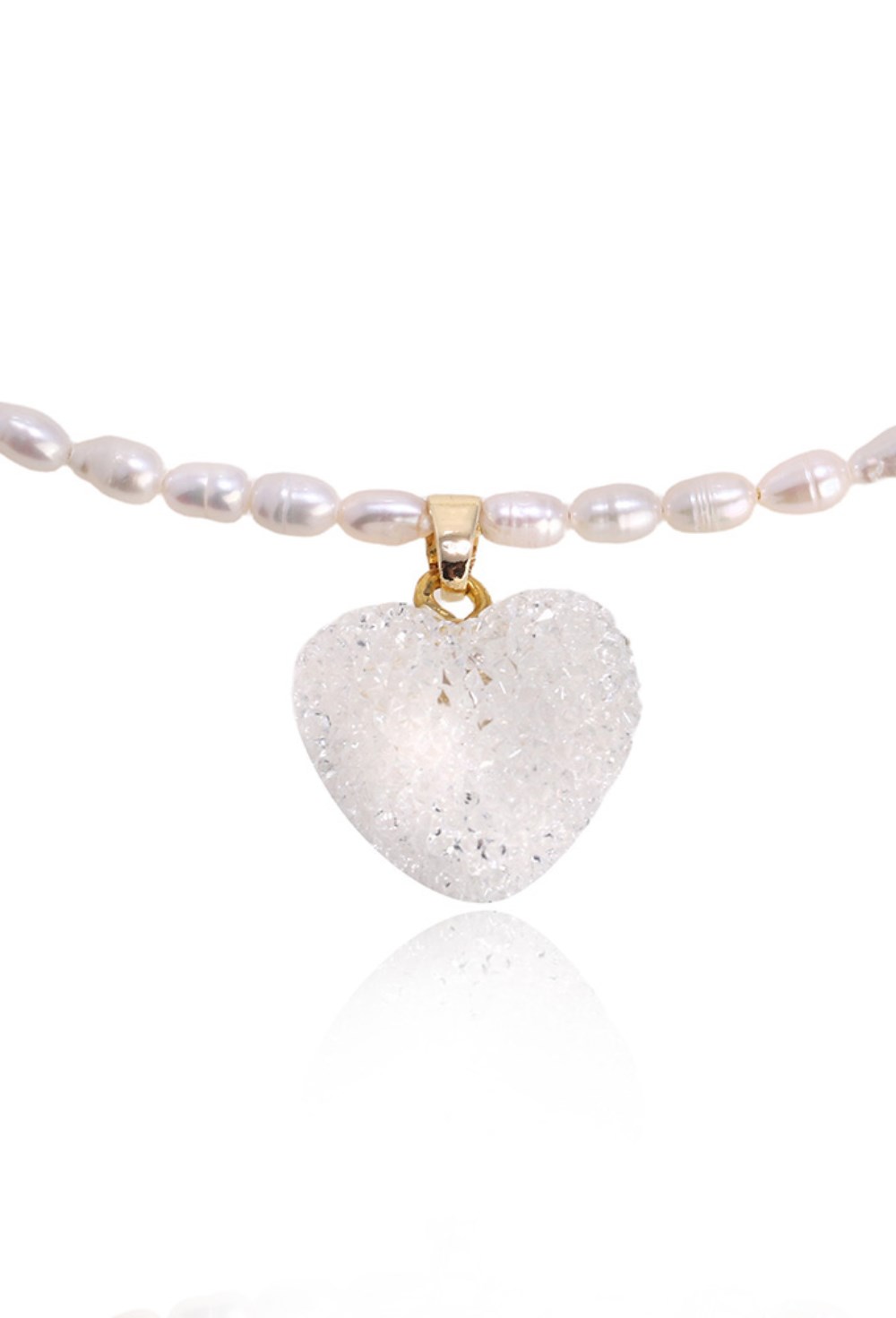 Choker made of natural rice pearls - фото 122355