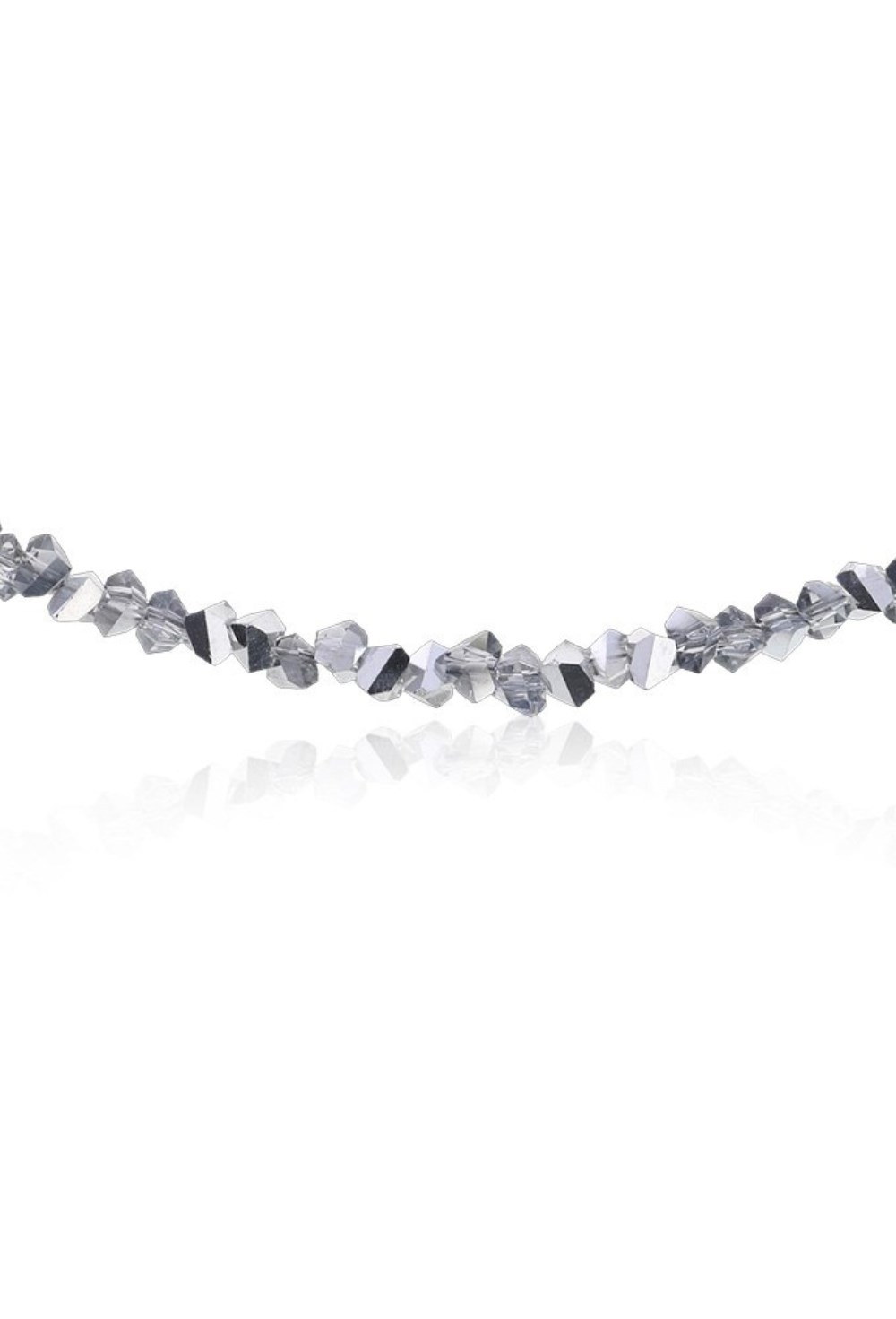 Choker made of gray jewelry glass Rhodium - фото 122365