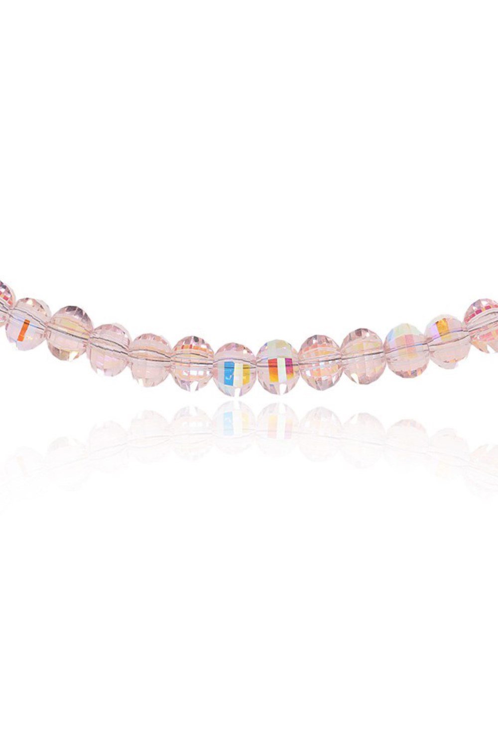 Choker made of pink jewelry glass beads - фото 122368