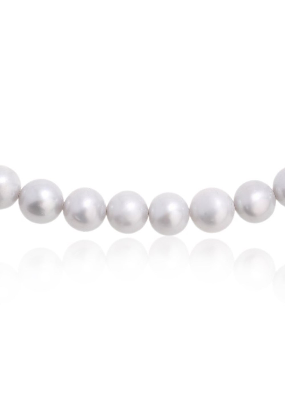 Choker made of silver-gray pearls Rhodium - фото 122401