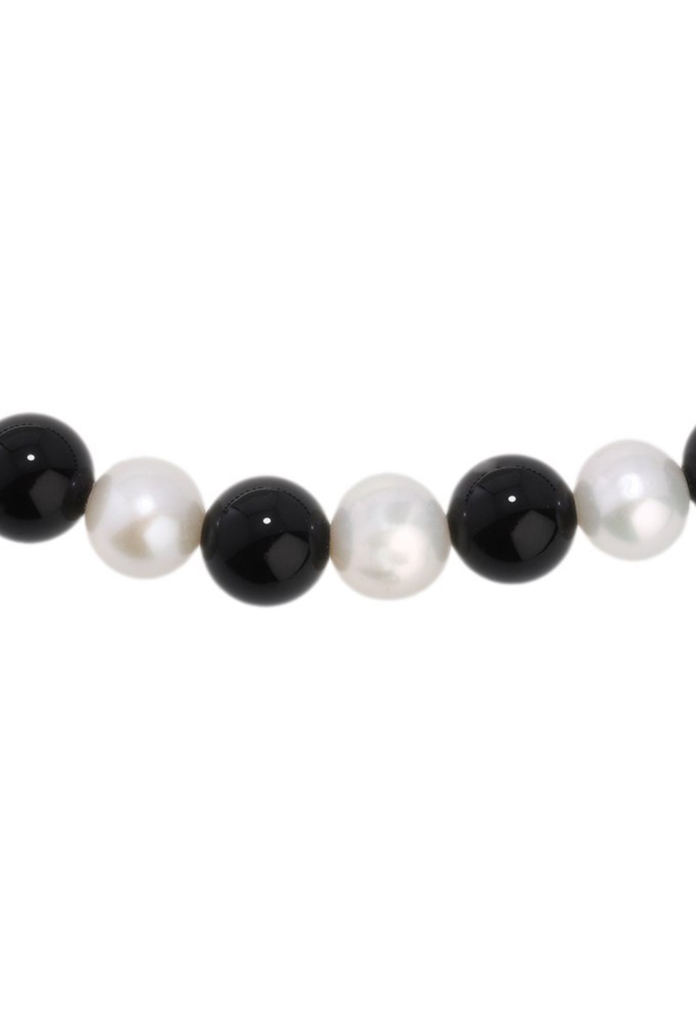 Choker made of natural Pearls and black Agate - фото 122437