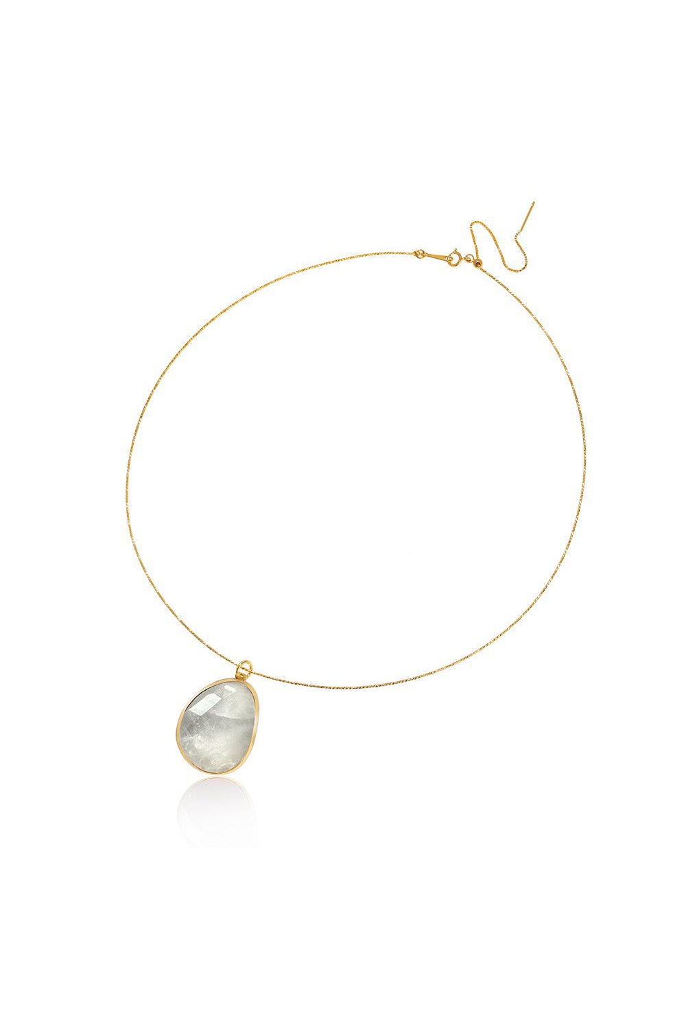 Сhoker with a rhinestone Drop pendant Gold - фото 122441