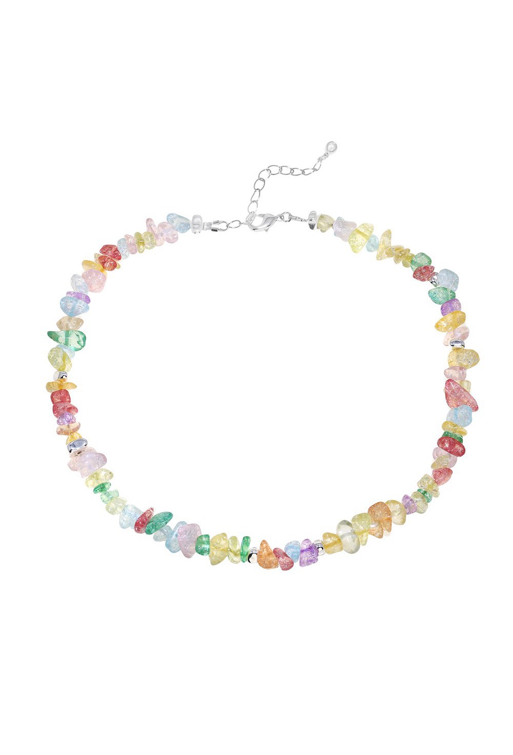 Choker made of multicolored sugar quartz with hematite - фото 122445