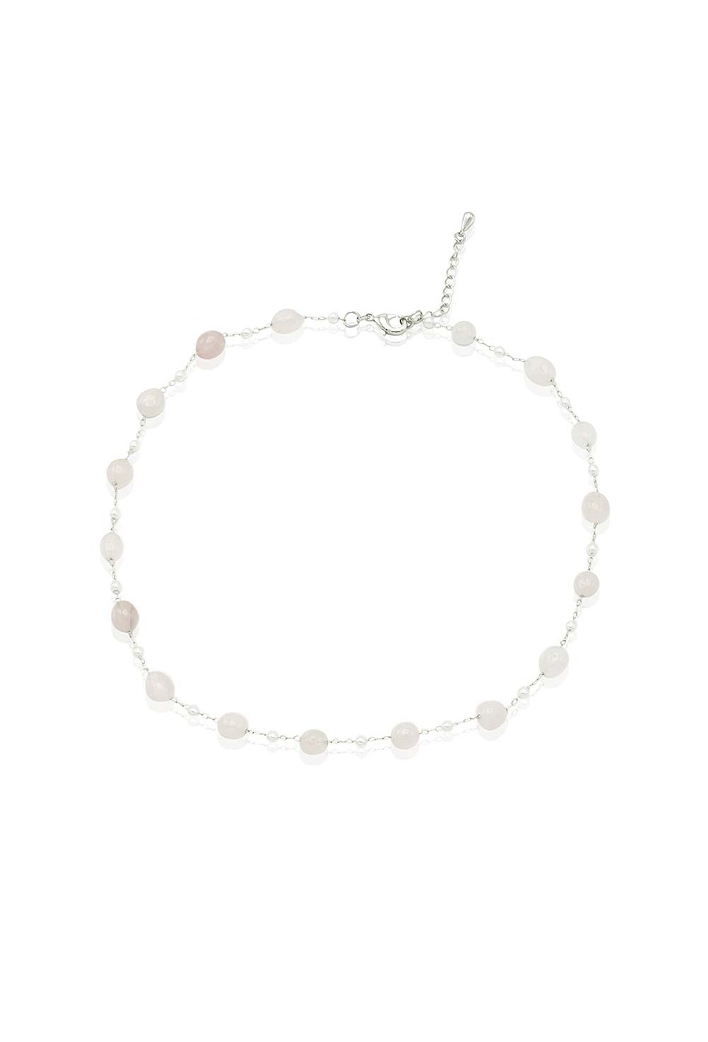 Choker Pink Quartz and Pearls - фото 122460