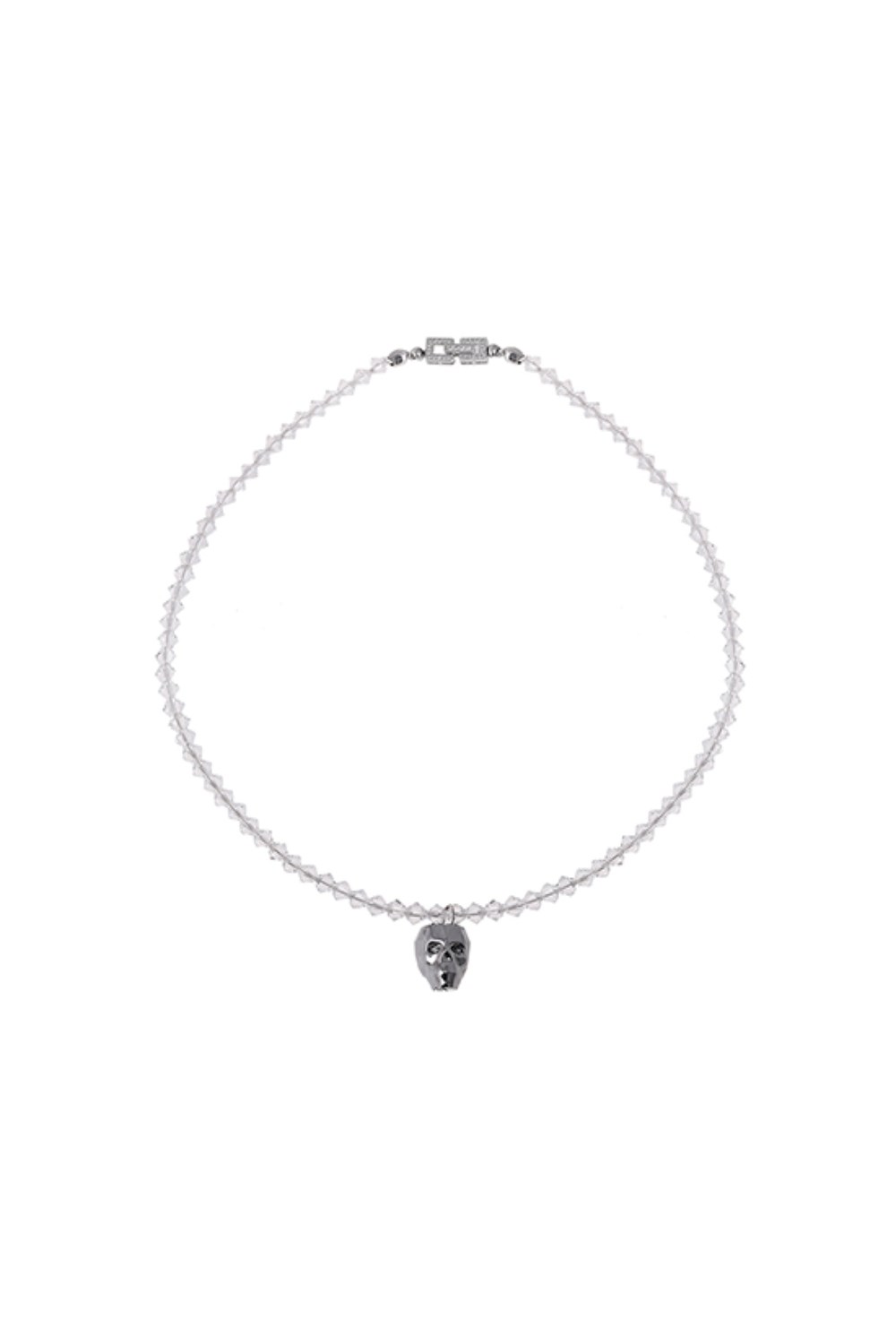 Choker white Swarovski Crystalls and Swarovski Skull - фото 122476