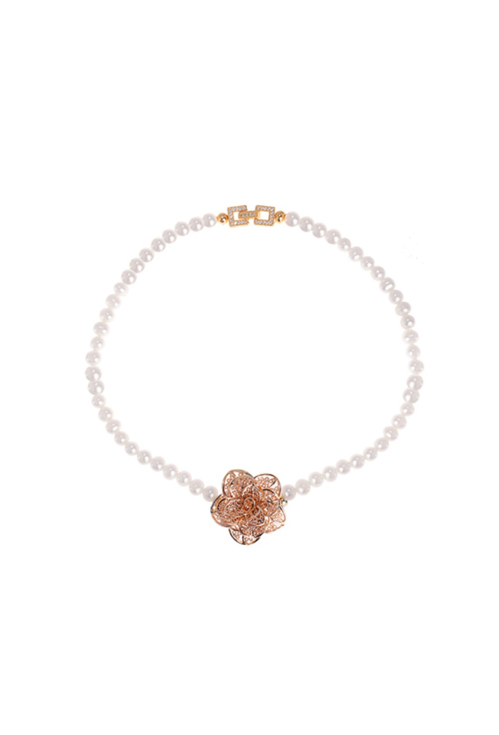 Pearls Camelia Gold Choker - фото 122512