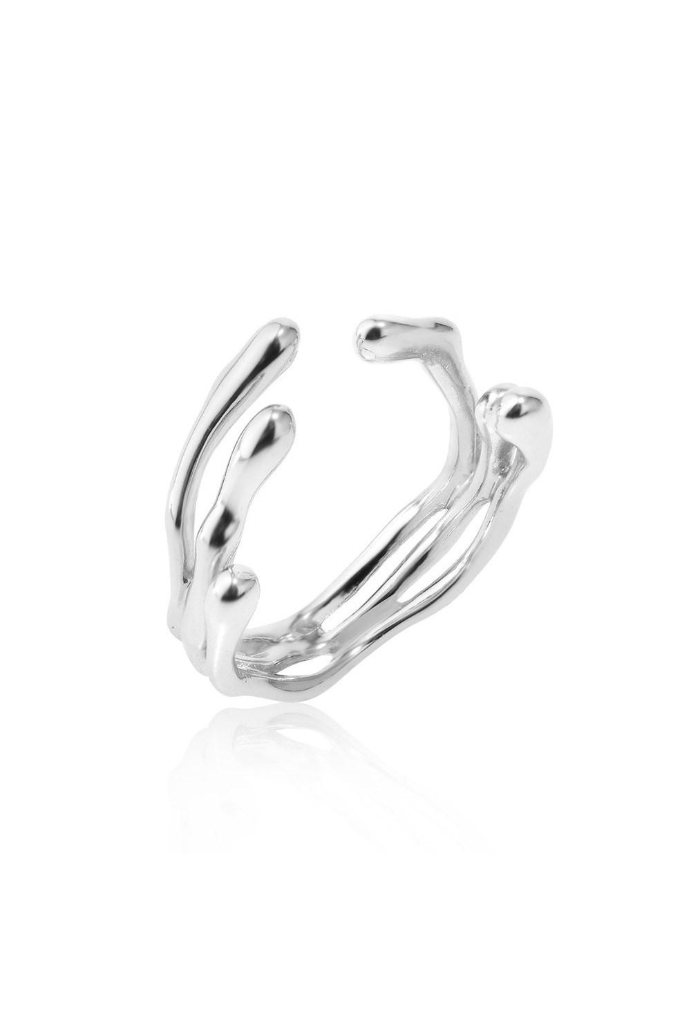 Ring with Drops Rhodium - фото 122539