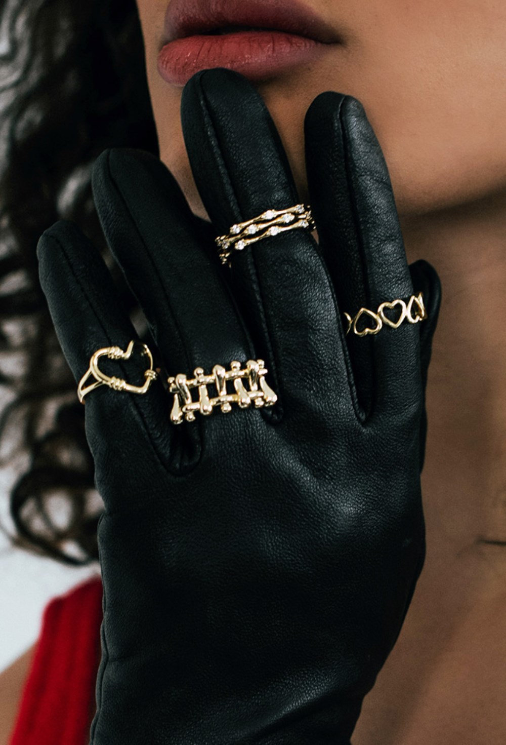 Ring with a weave Rhodium - фото 122578