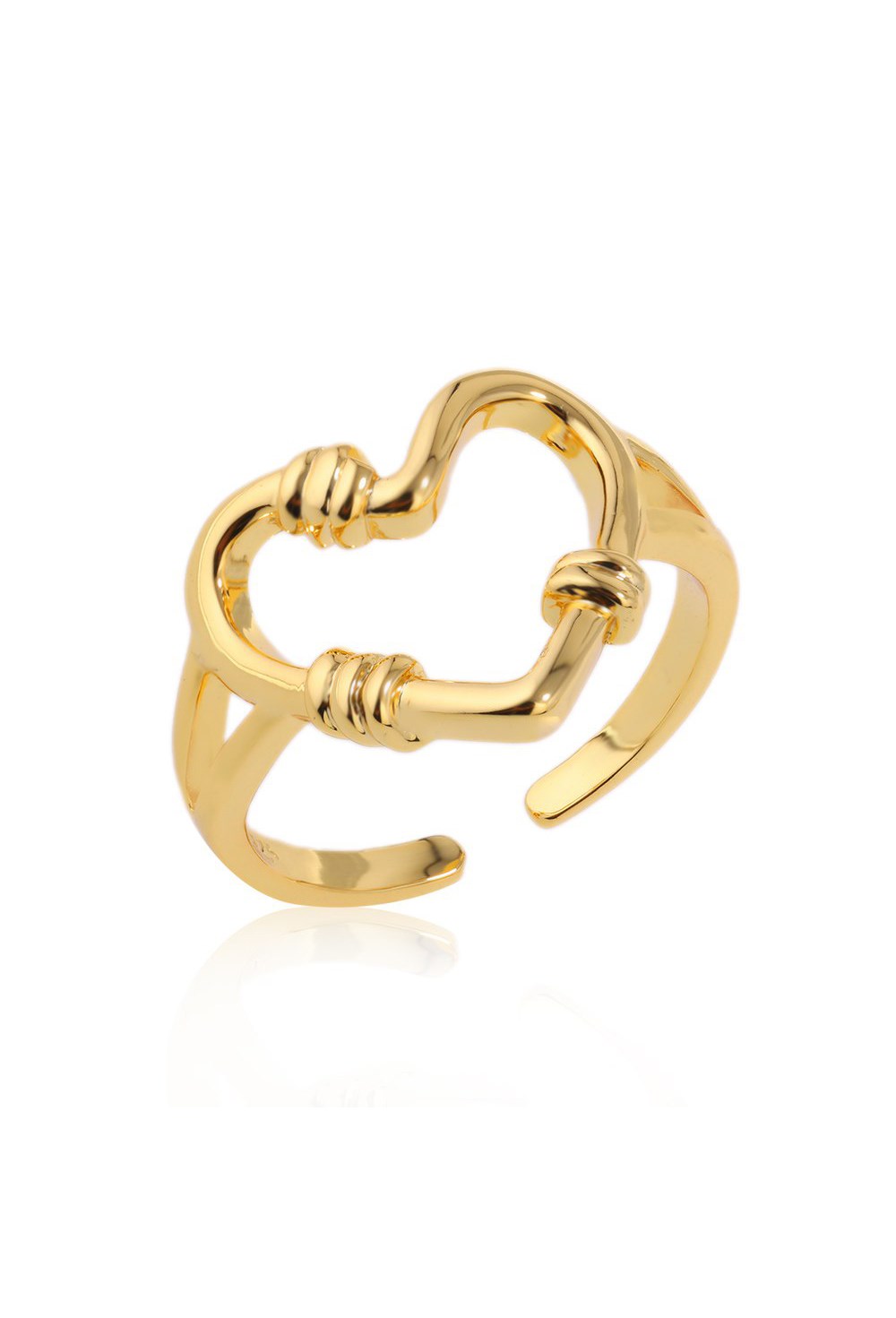 Ring with a large heart Gold - фото 122583