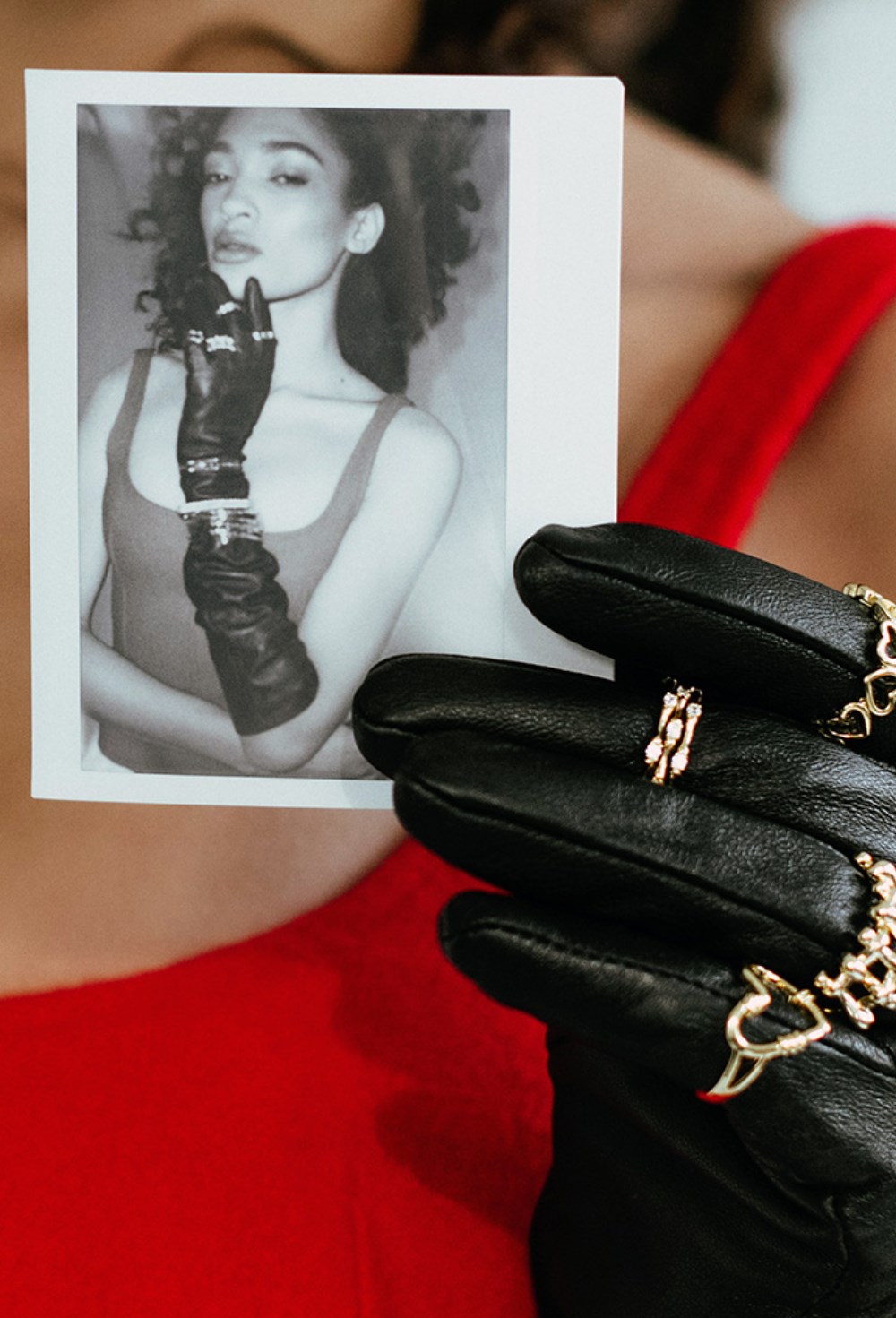 Ring with micro hearts Gold - фото 122594