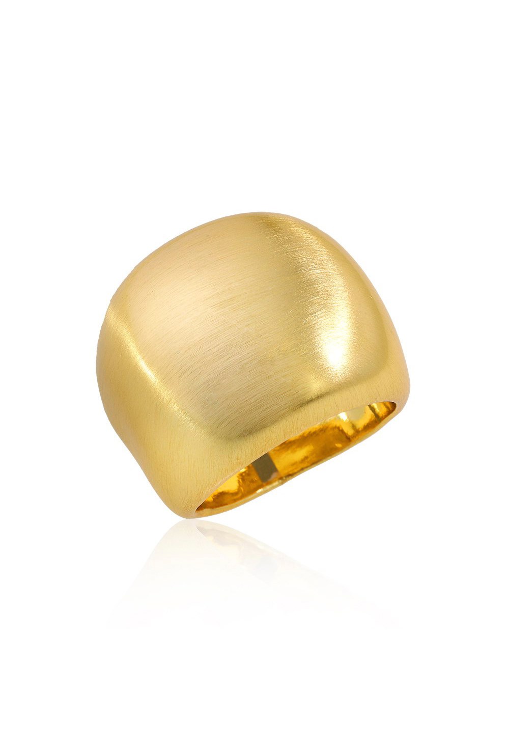 Wide signet ring Gold - фото 122600