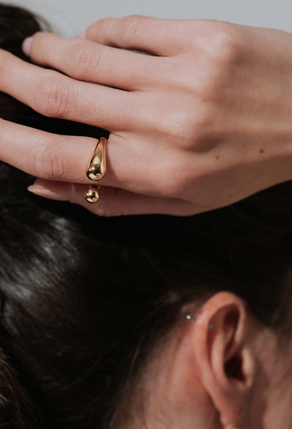 Gold Plated Open Ring - фото 122658