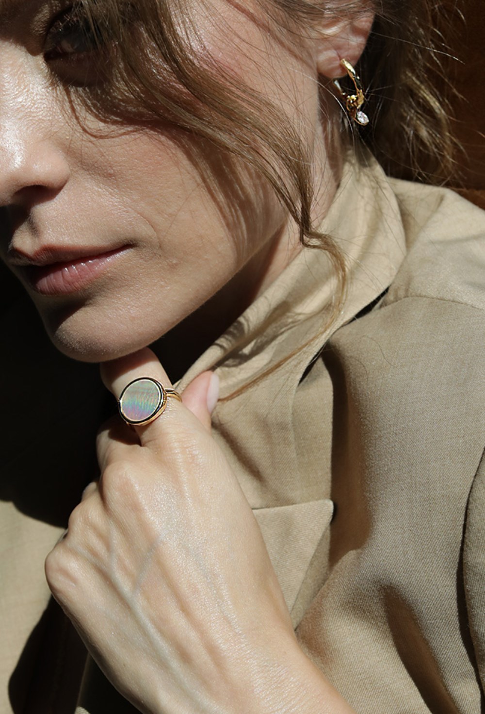 Mother of Pearls Ring Gold - фото 122687