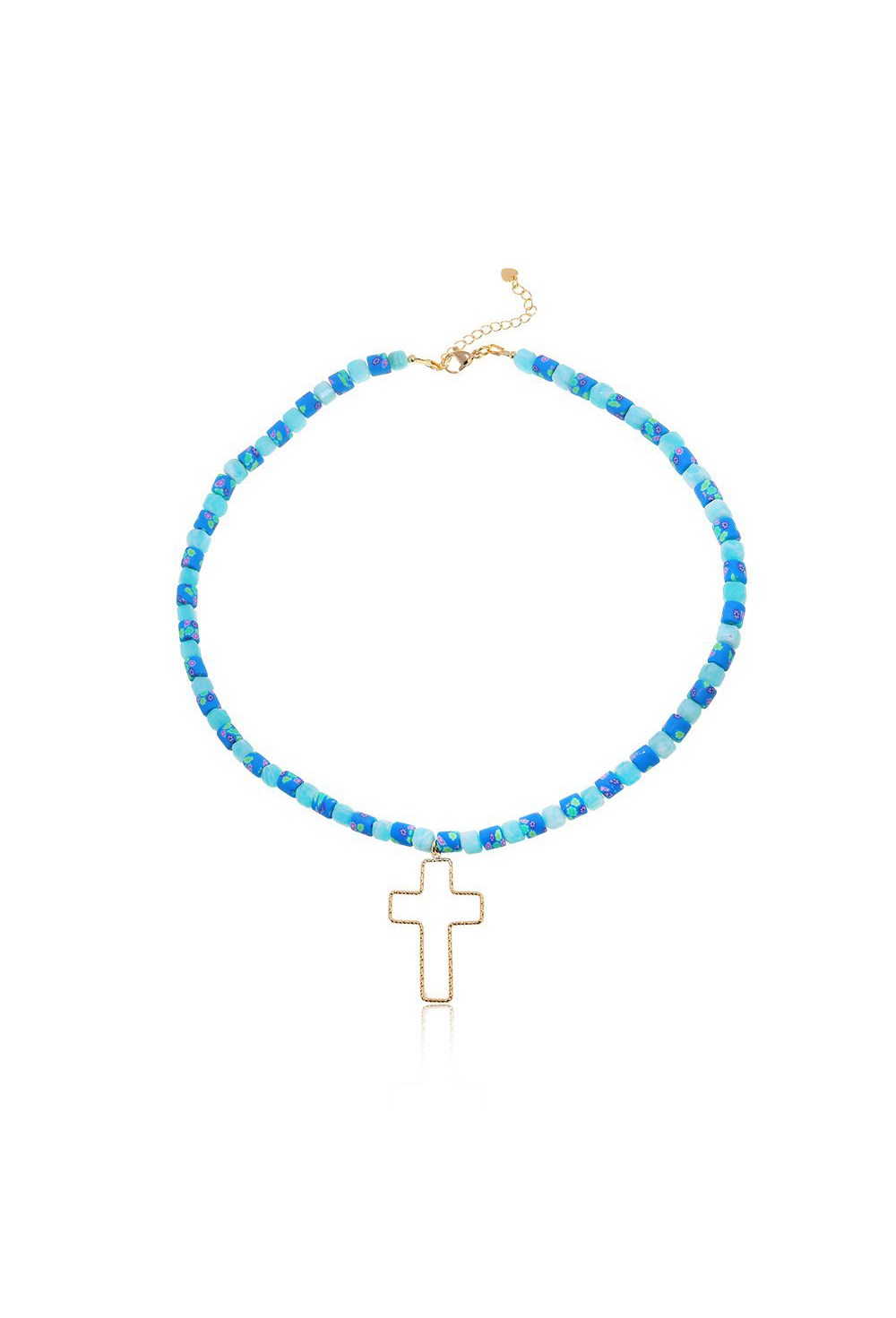 Necklace made of blue amazonite - фото 122717
