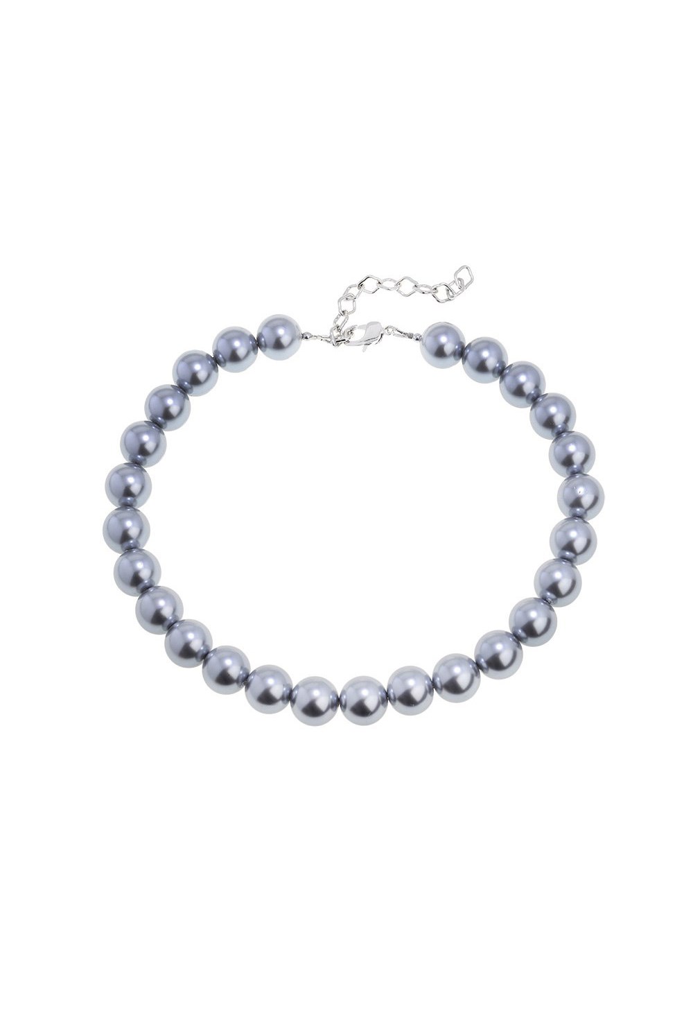 Necklace-made of artificial grey pearls - фото 122726