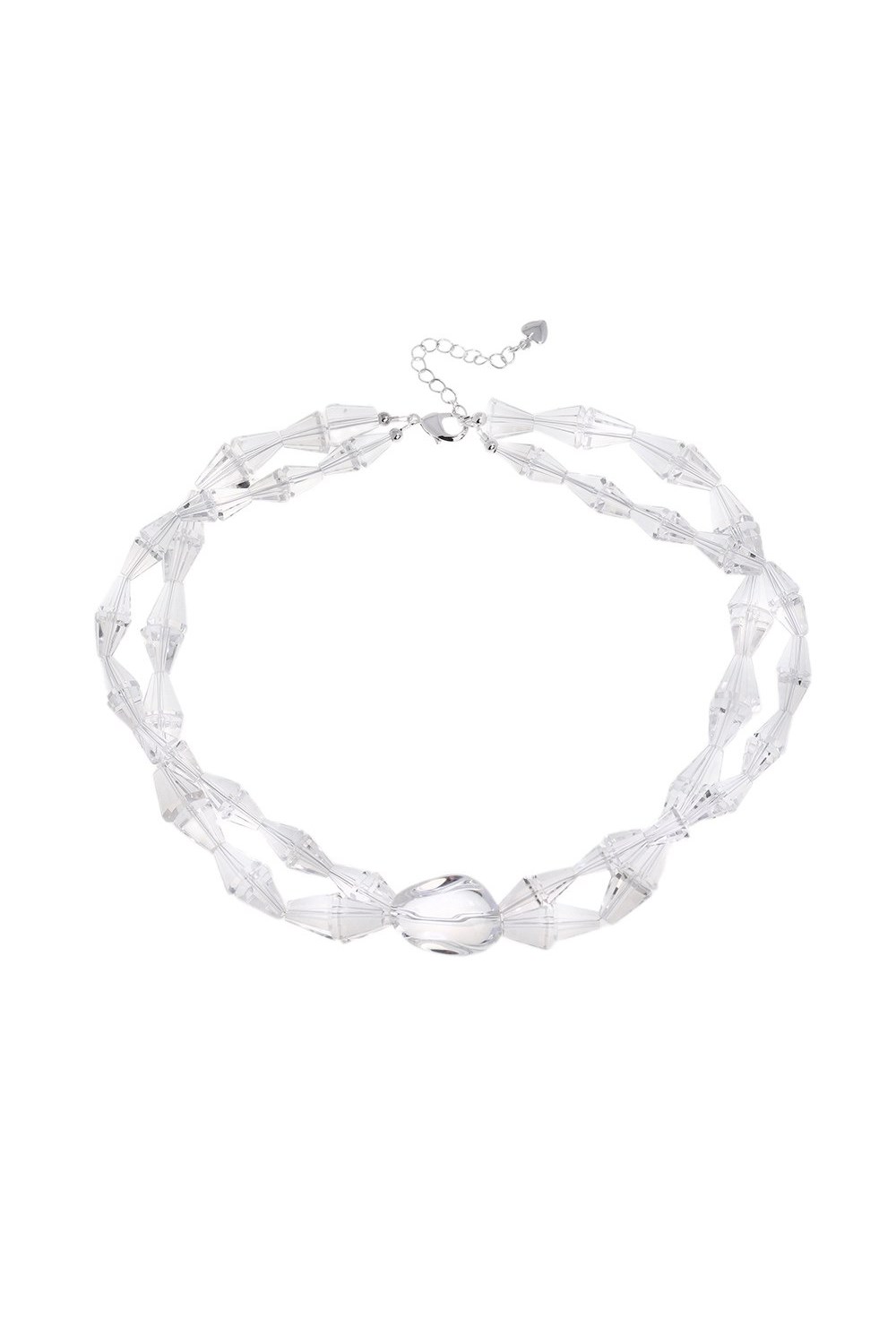 Double-row necklace with Rock crystal - фото 122753