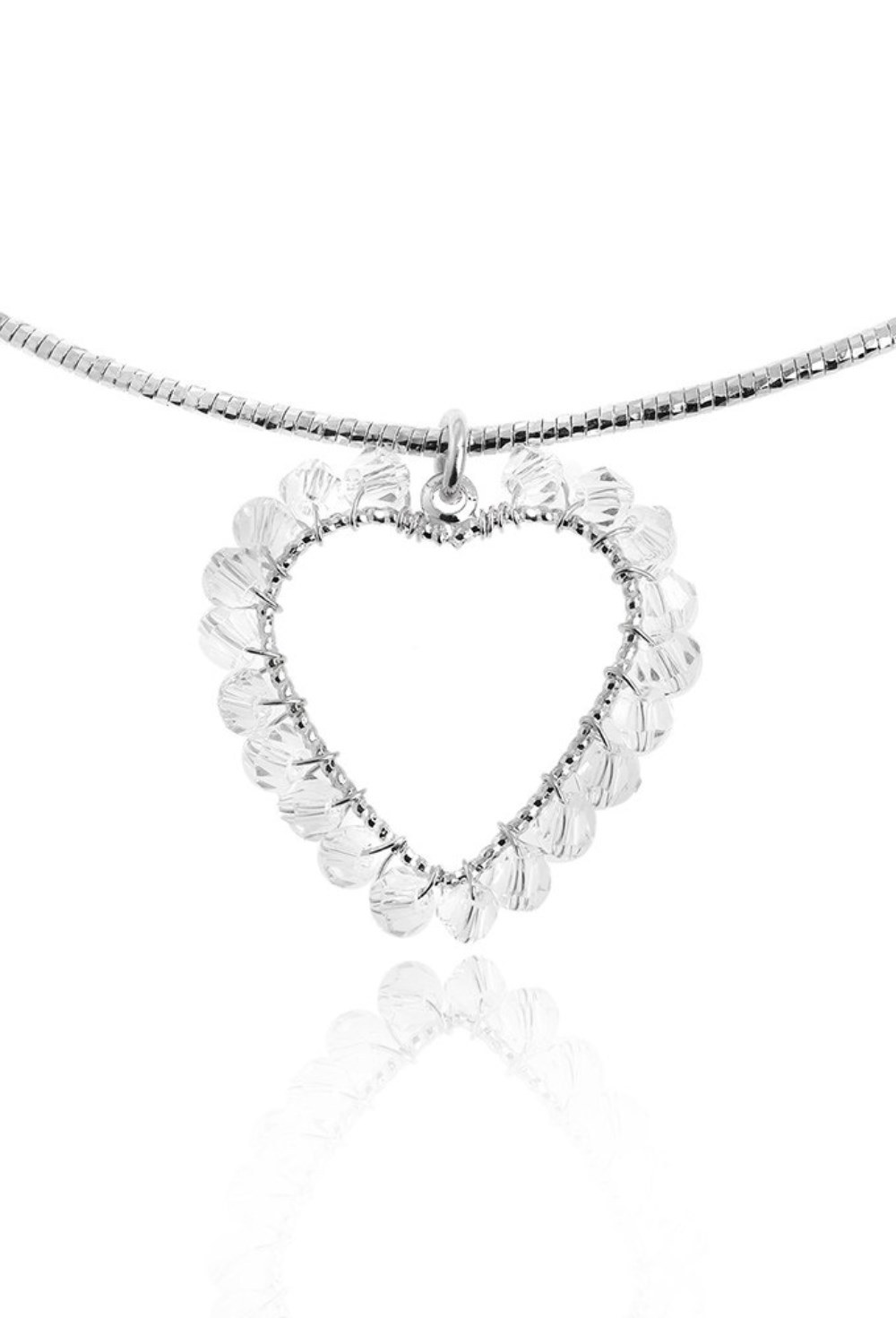 Necklace with Crystal Heart - фото 122760