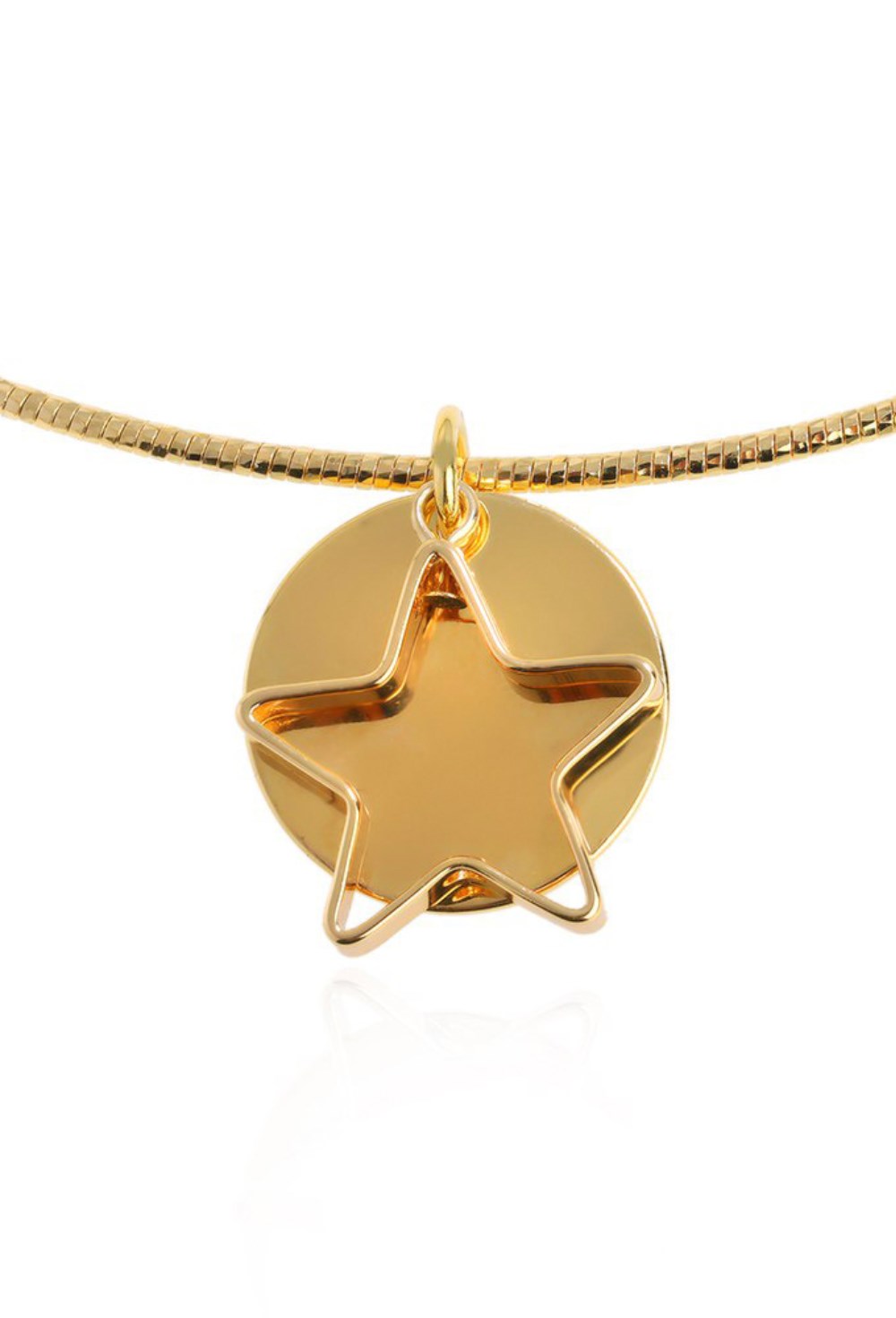 Necklace with Circle and Star - фото 122763