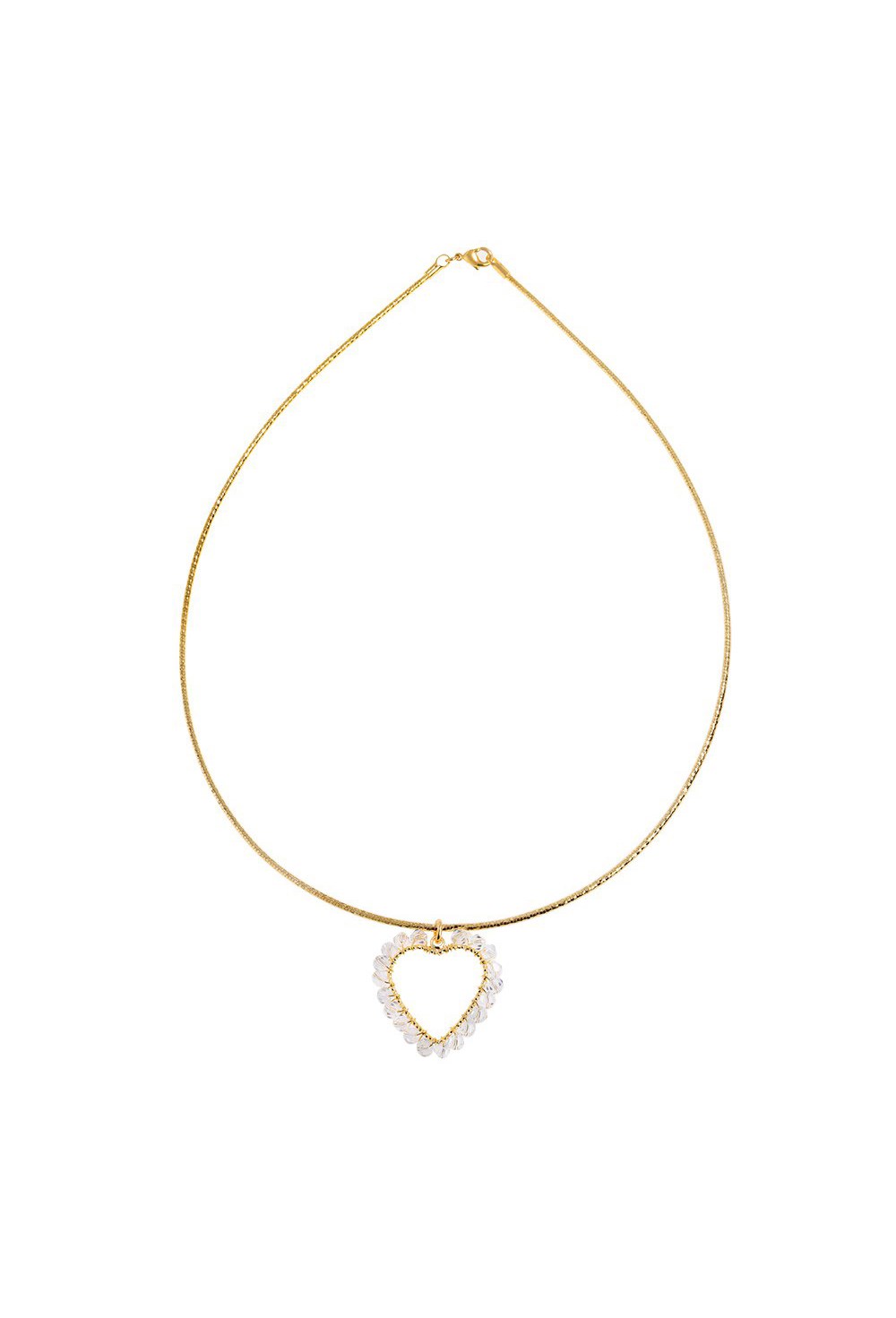 Necklace with Crystal Heart - фото 122773