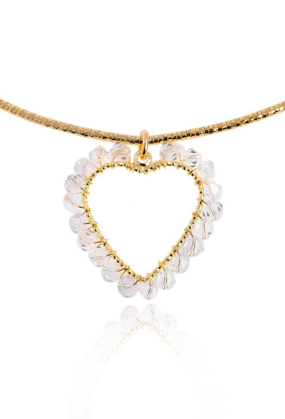 Necklace with Crystal Heart - фото 122774