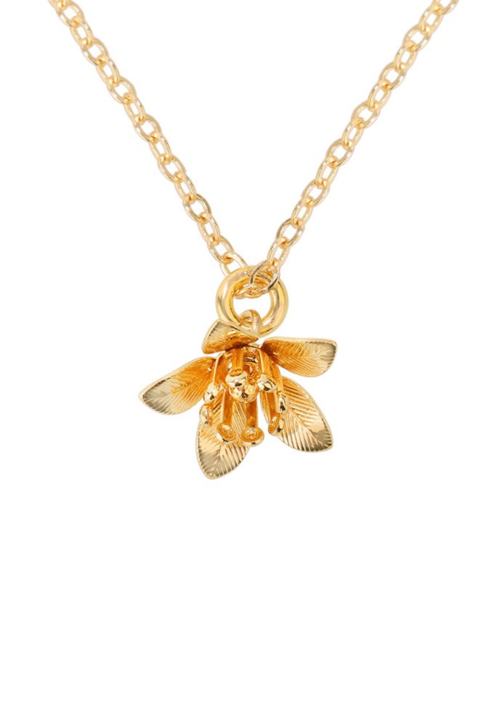 Necklace with Clematis Flower - фото 122792