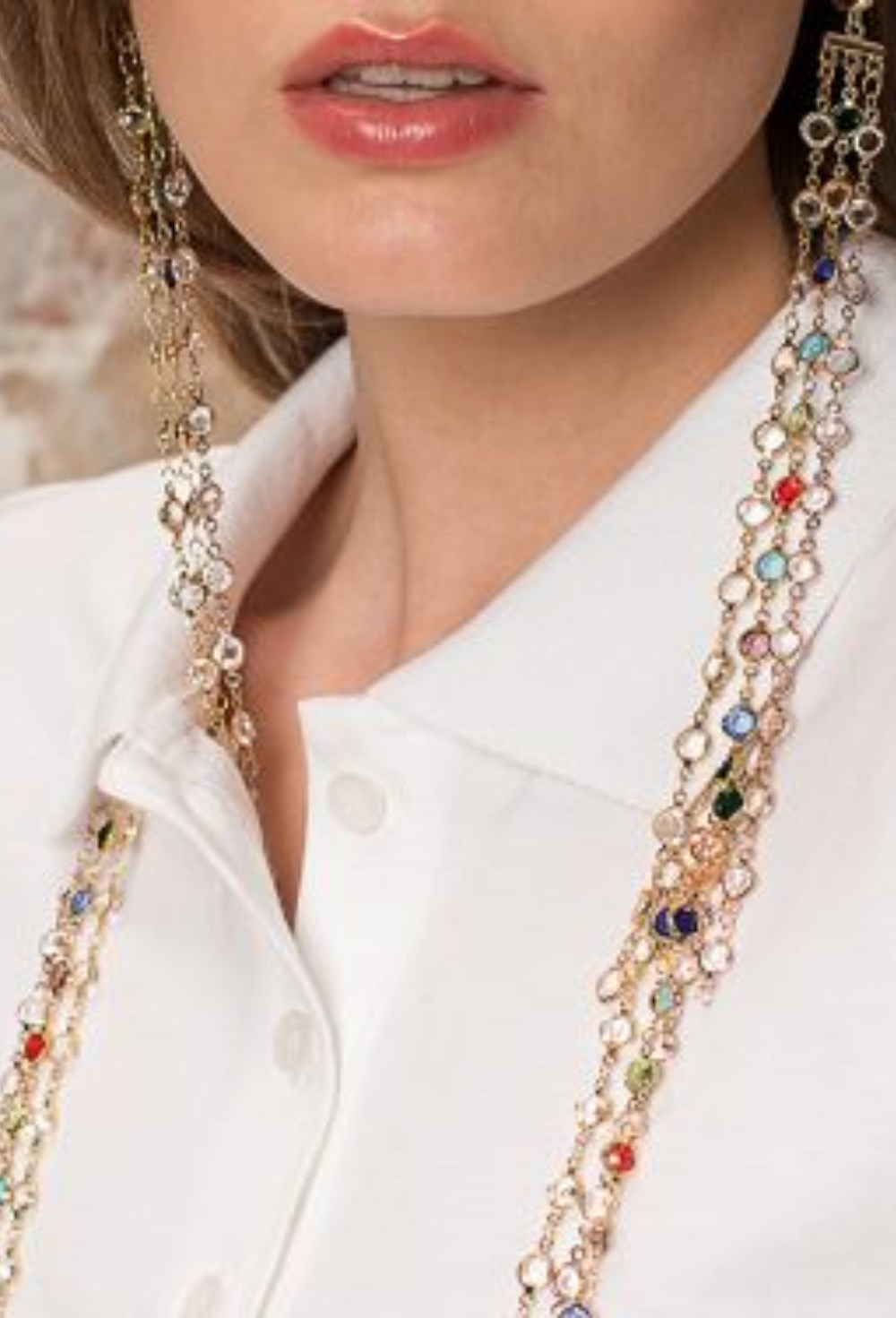 Lilly Gold Red Necklace - фото 122992