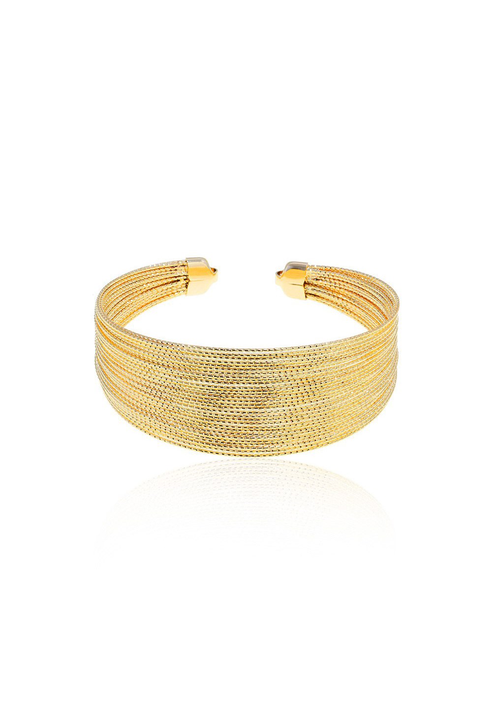 Double-ring bracelet with a chain and beads - фото 123023