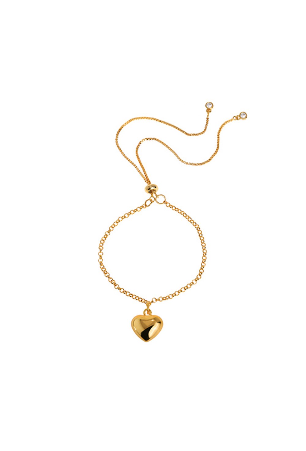 Medium Heart Gold Bracelet - фото 123157