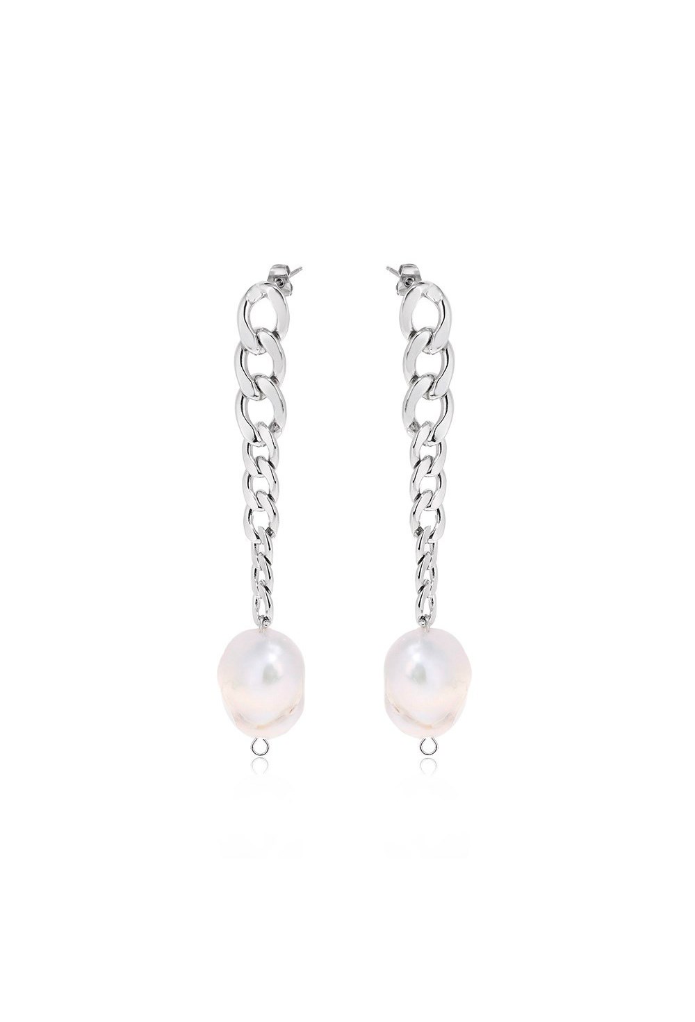 Long earrings with a metal bead. Gold - фото 123187