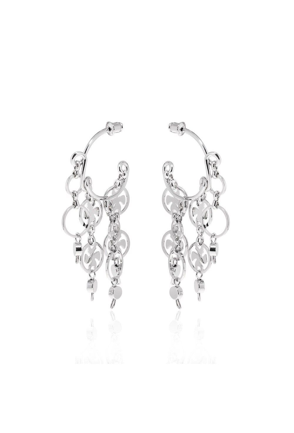 Earrings with Black Enamel Gold - фото 123193