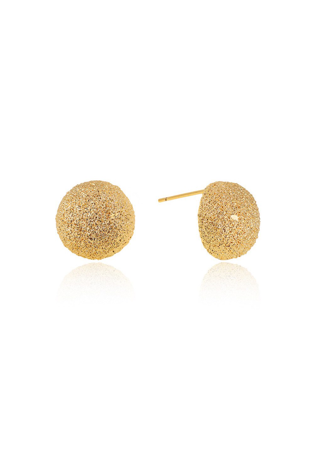 Stud earrings with a sugar effect Rhodium - фото 123225