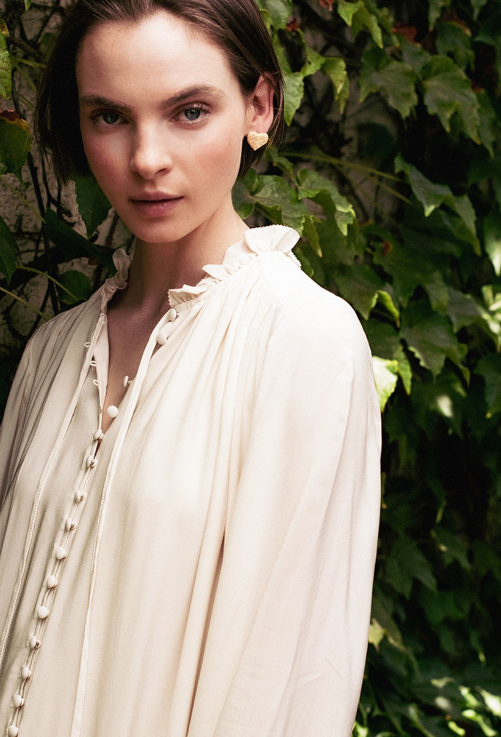 Stud earrings with a sugar effect Gold - фото 123227