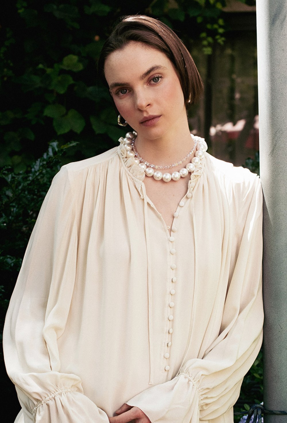 Earrings with a mirror effect - фото 123237