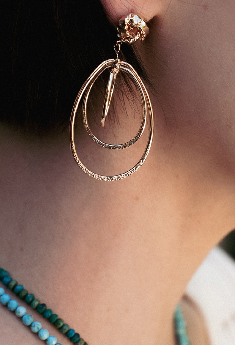 Earrings with an English lock - фото 123245