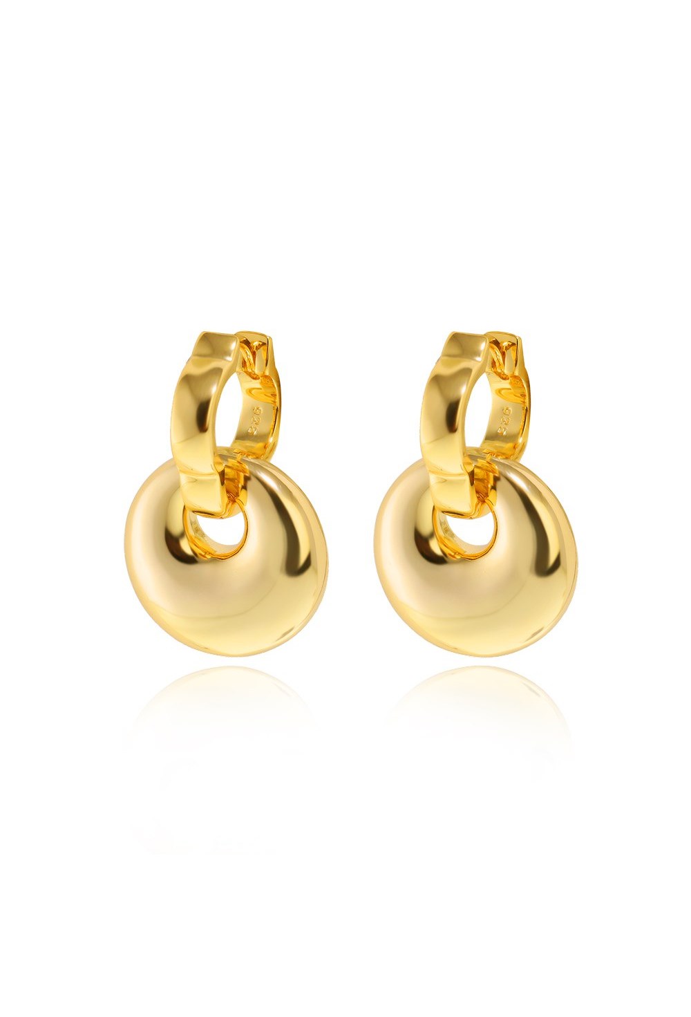 Square Weave Earrings Gold - фото 123333