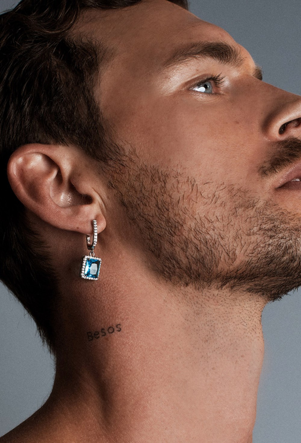 Swarovski Blue Heart Pendant Earrings - фото 123361