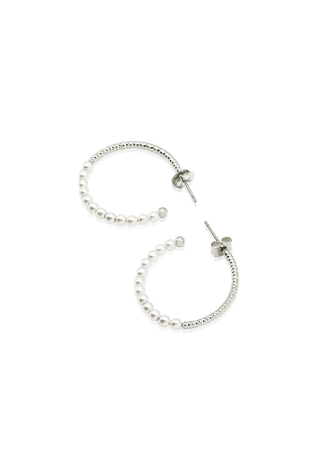 Pearls Hoops Earrings - фото 123423