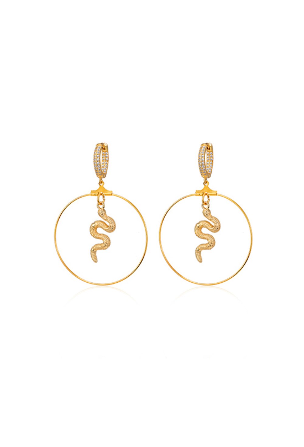 Snakes Hoops Gold - фото 123517