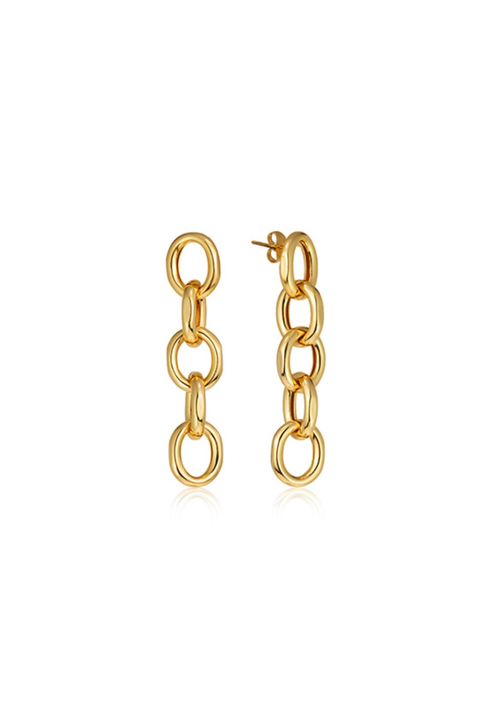 Chains Gold Earrings - фото 123526