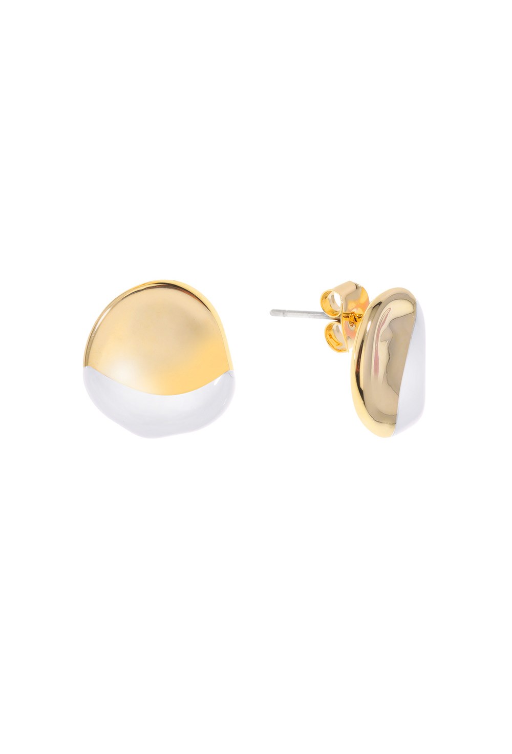 White Enamel Earrings Gold - фото 123546