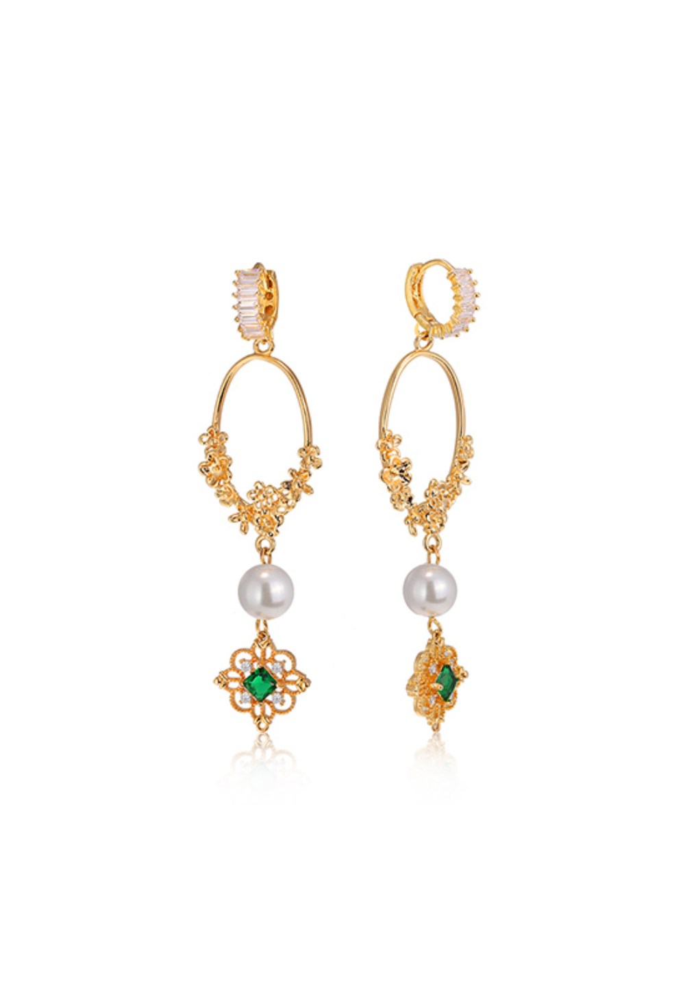 Pearls Green Crystal Gold - фото 123550