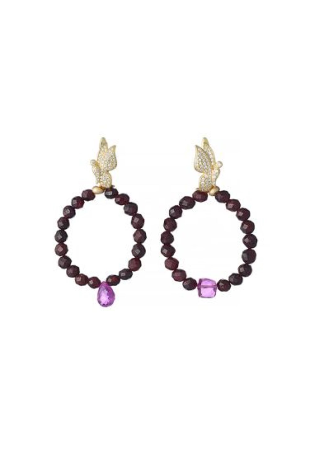 Garnet Earrings - фото 123557