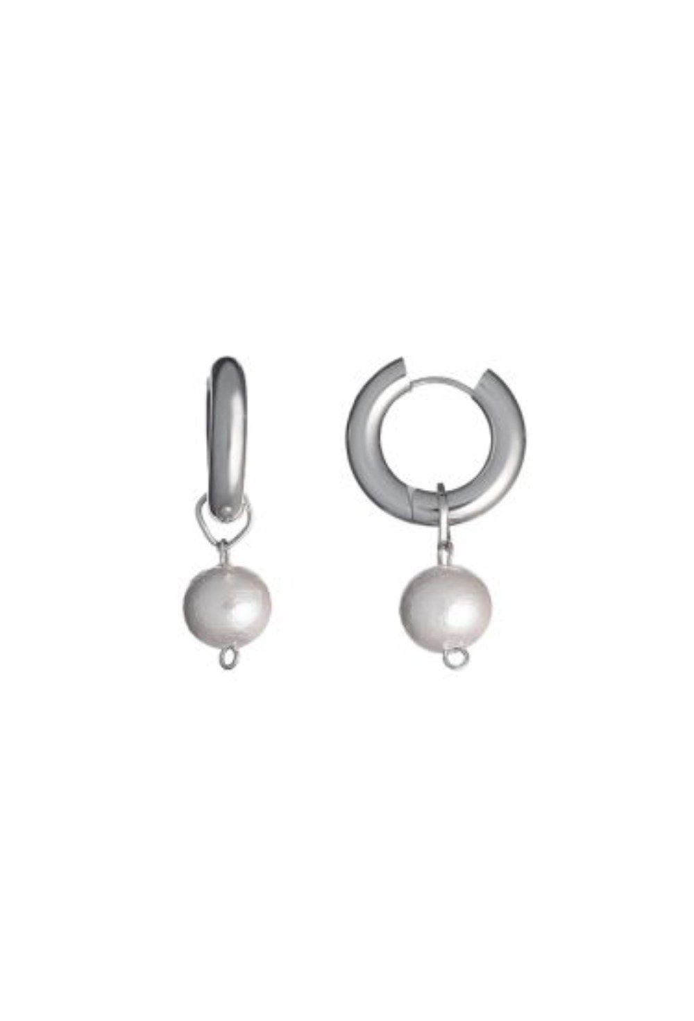 Hoops Pearl Silver - фото 123574