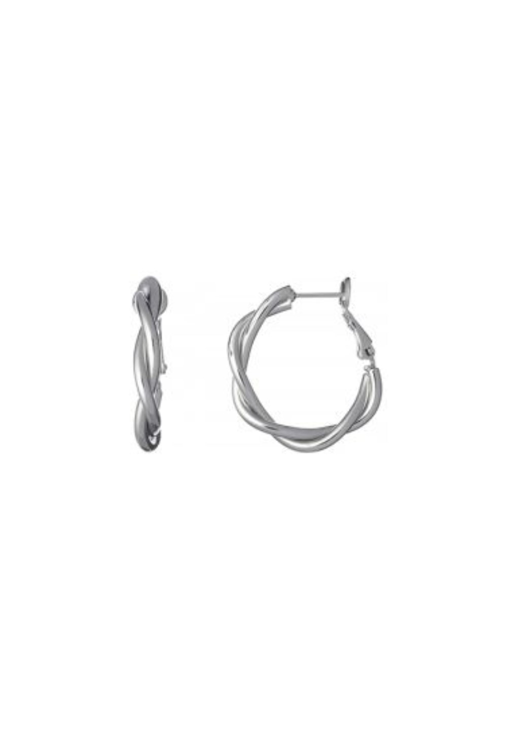 Hoops Twisted Silver - фото 123593