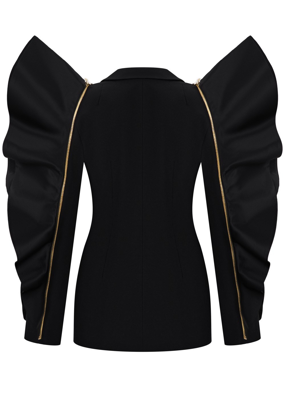 Жакет черный с воланами - фото 125766