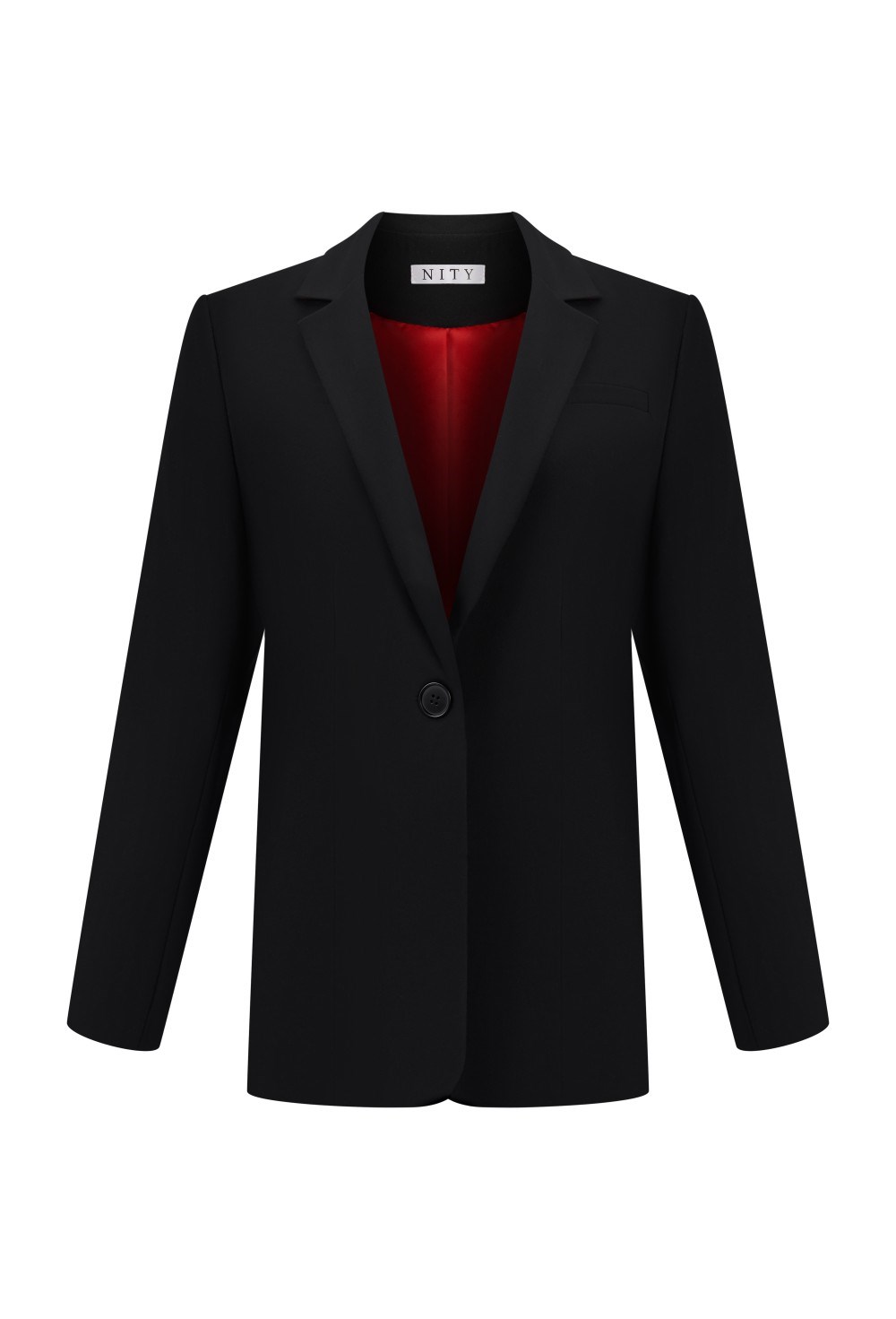 Жакет черный с декором цветы на магнитах - фото 125767