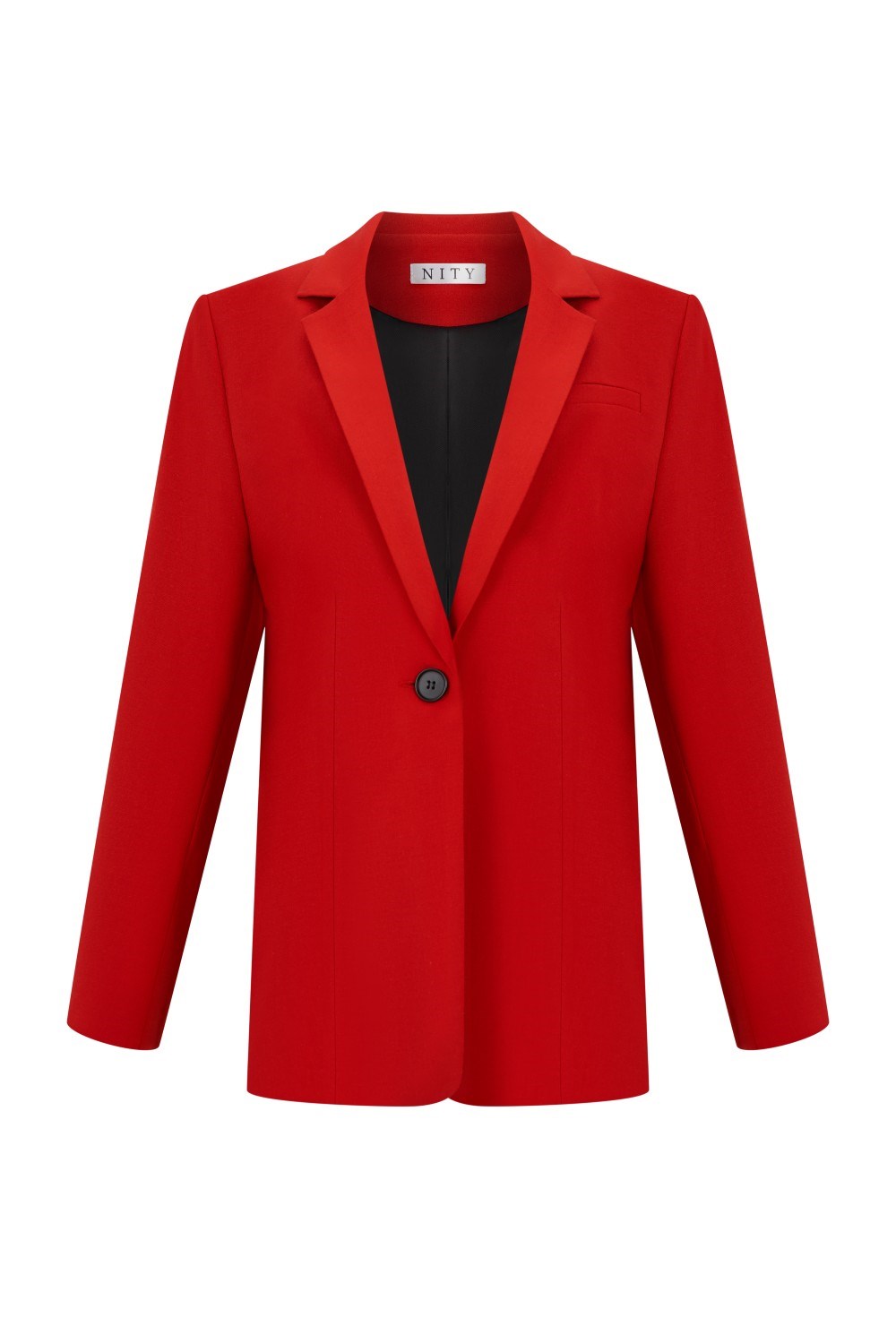 Жакет красный с декором цветы на магнитах - фото 125778