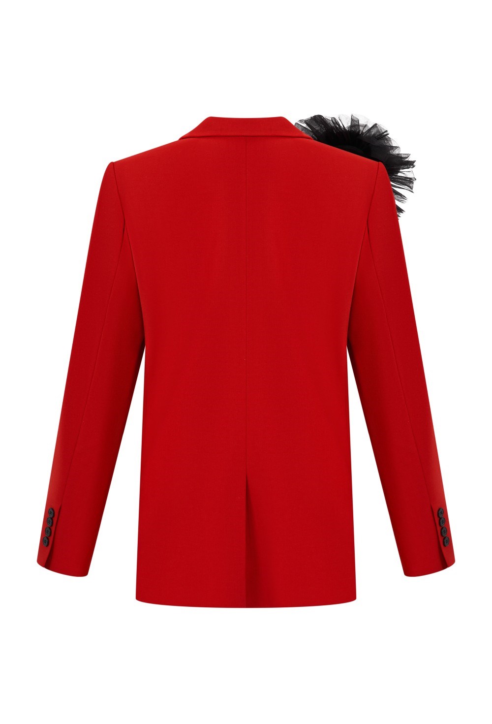 Жакет красный с декором цветы на магнитах - фото 125781