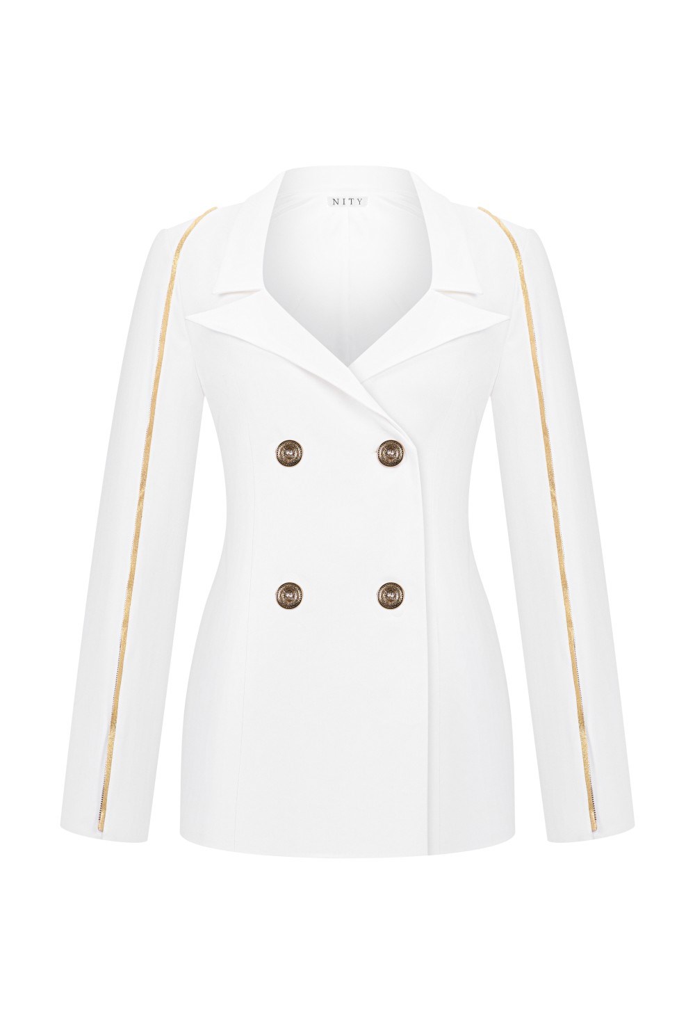 Жакет белый с воланами - фото 125782