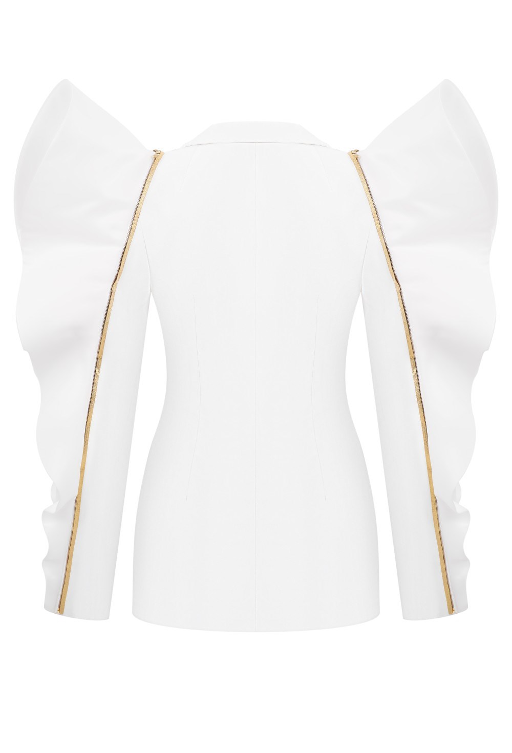 Жакет белый с воланами - фото 125785